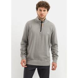 camel active Troyer »Sweatshirt mit Stehkragen« (1-tlg) Logostickerei, grau, Grau