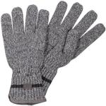 Reduzierte Graue Melierte Camel Active Strick-Handschuhe aus Baumwolle Handwäsche für Herren Größe L für den für den Winter 
