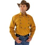 Camelbraunes Country Westernhemd John Wayne von Running Bear M - 4 XL Western