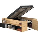 Schwarze Moderne Himmelbetten aus Holz mit Schublade 140x190 