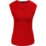 Rote Unifarbene Damenstrickwaren maschinenwaschbar Größe 3 XL 