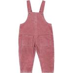 Reduzierte Pinke Kinderlatzhosen mit Knopf aus Cord für Mädchen Größe 110 