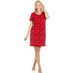 Damen Nachthemd für den Sommer weiche Baumwolle Prints 42-44 Red Heart