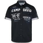Dunkelblaue Gestreifte Camp David Streifenhemden für Herren 