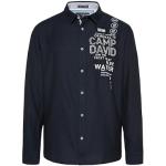 Marineblaue Camp David Blue Regular Fit Hemden für Herren Größe L 