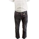 Schwarze Camp David Stretch-Jeans mit Reißverschluss aus Baumwolle für Herren Weite 30 