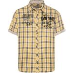 Gelbe Karo Camp David Regular Fit Hemden für Herren Größe XXL 