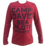 Rote Langärmelige Camp David T-Shirts für Herren Größe 3 XL 