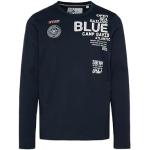 Reduzierte Marineblaue Langärmelige Camp David Blue T-Shirts für Herren Größe M 