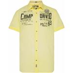 Gelbe Kurzärmelige Camp David Herrenkurzarmhemden mit Meer-Motiv Größe XXL 