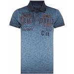 Stahlblaue Kurzärmelige Camp David Kurzarm-Poloshirts aus Jersey für Herren Größe L 