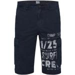 Camp David Herren Skater Shorts mit Used Prints Blue Navy L