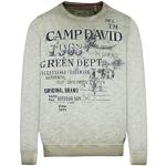 Camp David Herren Sweatshirt mit Used Print und Stickereien
