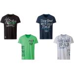 Hellgraue Bestickte Halblangärmelige Camp David V-Ausschnitt T-Shirts aus Jersey für Herren Größe 3 XL 