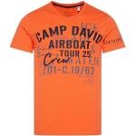 Orange Camp David V-Ausschnitt T-Shirts für Herren Größe M 