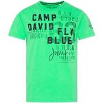 Camp David Herren T-Shirt mit Tapes und Artwork, Electric Green, CB2302-3521-41