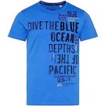 Blaue Camp David Blue Rundhals-Ausschnitt T-Shirts für Herren Größe L 