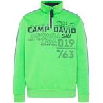 Camp David Herren Troyer-Sweatshirt mit Artwork und Streifen-Tapes Electric Green XXL