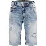 Reduzierte Blaue Unifarbene Casual Camp David Jeans-Shorts mit Reißverschluss aus Baumwolle für Herren 