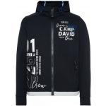 Marineblaue Unifarbene Casual Camp David Zip Hoodies & Sweatjacken mit Reißverschluss ohne Kragen für Herren Größe M 