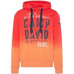 Orange Casual Langärmelige Camp David Rundhals-Ausschnitt Herrensweatshirts Größe XL für den für den Herbst 