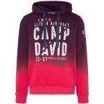 Rote Casual Langärmelige Camp David Rundhals-Ausschnitt Herrensweatshirts Größe XL für den für den Herbst 