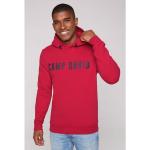 Rote Casual Langärmelige Camp David Rundhals-Ausschnitt Herrensweatshirts aus Gummi mit Kapuze Größe 3 XL für den für den Herbst 