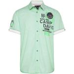 Grüne Gestreifte Casual Kurzärmelige Camp David Green Kentkragen Hemden mit Kent-Kragen aus Jersey für Herren Größe L 
