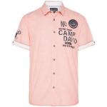 Orange Gestreifte Casual Kurzärmelige Camp David Kentkragen Hemden mit Kent-Kragen aus Jersey für Herren Größe M 