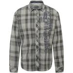 Reduzierte Khakifarbene Karo Langärmelige Camp David Kentkragen Hemden mit Kent-Kragen aus Baumwolle für Herren Größe L für den für den Frühling 