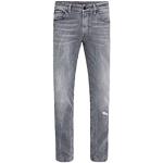 Graue Camp David Stretch-Jeans mit Reißverschluss aus Baumwolle für Herren Weite 31 