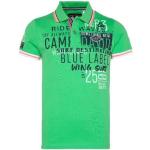 Grüne Unifarbene Casual Kurzärmelige Camp David Green V-Ausschnitt Kurzarm-Poloshirts aus Jersey mit Kapuze für Herren Größe 3 XL 