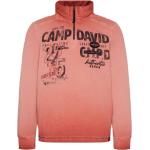 Reduzierte Rote Bestickte Camp David Herrensweatshirts mit Reißverschluss aus Baumwolle Größe 3 XL 
