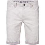 Camp David, Stan, Herren Kurze Jeans Shorts Bermudas Denim Ohne Stretch Beige Gestreift W 31