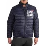 Marineblaue Gesteppte Camp David Stehkragen Winterjacken aus Nylon für Herren Größe 3 XL 