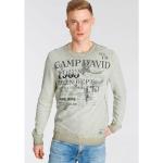 Grüne Casual Camp David Rundhals-Ausschnitt Herrensweatshirts aus Baumwolle Größe M 