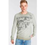 Reduzierte Grüne Casual Camp David Rundhals-Ausschnitt Herrensweatshirts aus Baumwolle Größe 3 XL 
