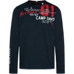 Reduzierte Marineblaue Langärmelige Camp David T-Shirts aus Baumwolle für Herren Größe XXL 