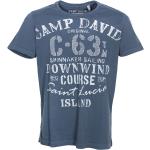 Reduzierte Dunkelblaue Kurzärmelige Camp David Rundhals-Ausschnitt T-Shirts für Herren 