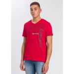 Reduzierte Rote Casual Kurzärmelige Camp David T-Shirts aus Baumwolle für Herren Größe XXL 