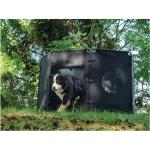 Camp4 Hundefreigehege mit Netz-Fenster Camping Outdoor faltbar schwarz 1B-Ware