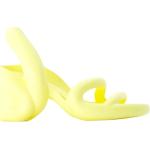Reduzierte Gelbe Camper Damensandaletten ohne Verschluss aus Kalbsleder Größe 41 mit Absatzhöhe 7cm bis 9cm 