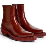Bordeauxrote Camper CAMPERLAB Ankle Boots & Klassische Stiefeletten aus Glattleder für Damen Größe 38 