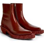 Bordeauxrote Camper CAMPERLAB Ankle Boots & Klassische Stiefeletten aus Glattleder für Herren Größe 39 