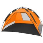 CampFeuer - Automatik Strandmuschel, beach tent, orange/grau