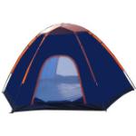 CampFeuer Zelt HexOne für 4 Personen Orange / Blau 3000 mm Wassersäule