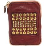 Pflaumenfarbene Campomaggi Brieftaschen mit Riemchen aus Rindsleder für Damen 
