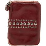 Pflaumenfarbene Campomaggi Brieftaschen mit Schnalle aus Rindsleder für Damen klein 