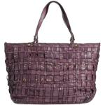 Reduzierte Violette Unifarbene Campomaggi Lederhandtaschen mit Reißverschluss aus Kalbsleder mit Innentaschen für Damen 