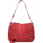 Reduzierte Rote Campomaggi Lederhandtaschen mit Reißverschluss aus Leder mit Handyfach für Damen 